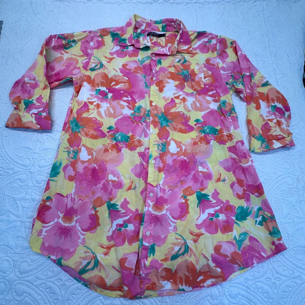 Laurenโ Ralph Lauren Pink Floral Cotton Button Down Shirt 8131060T